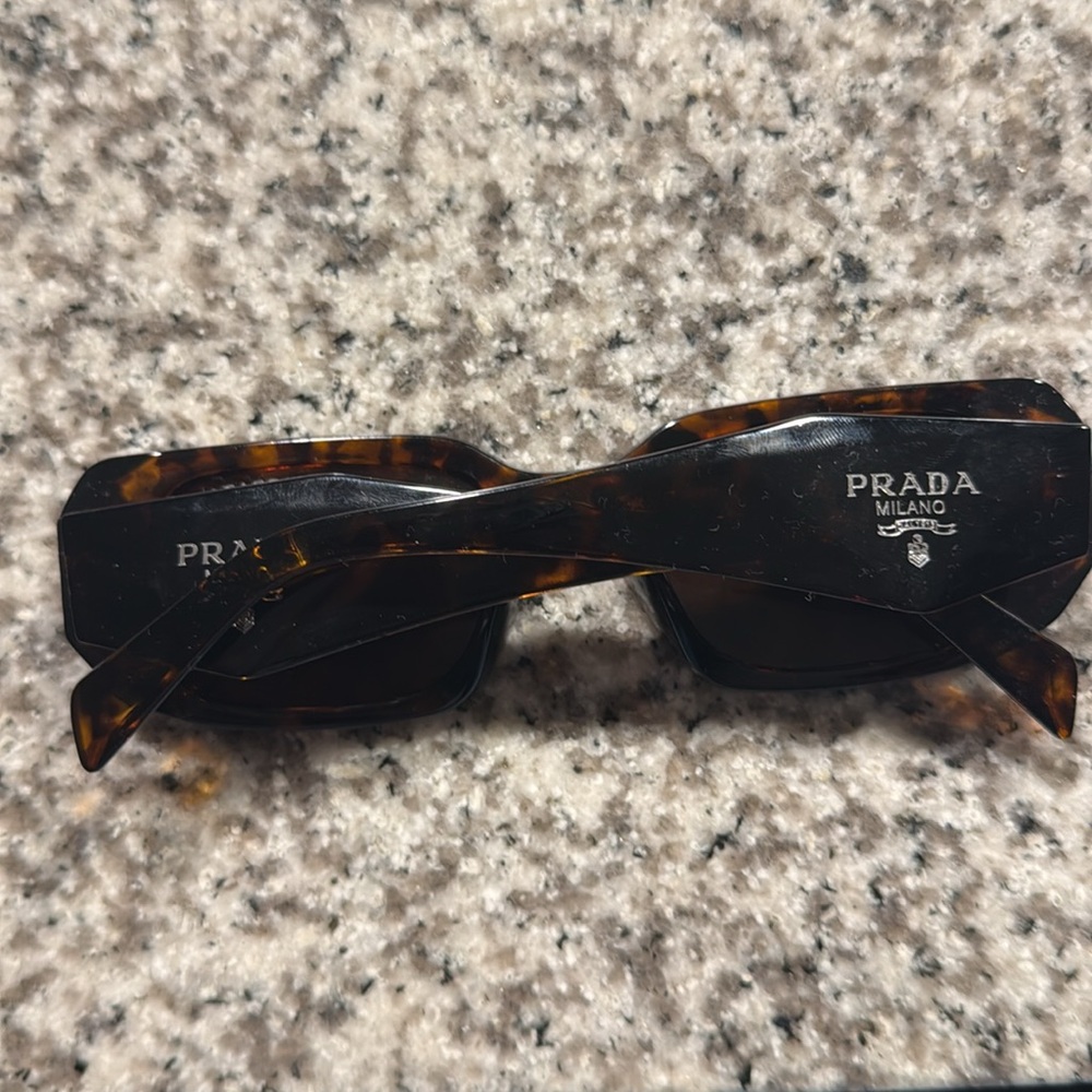 Prada Tortoise Shell Rectangular Sunglasses - image 2